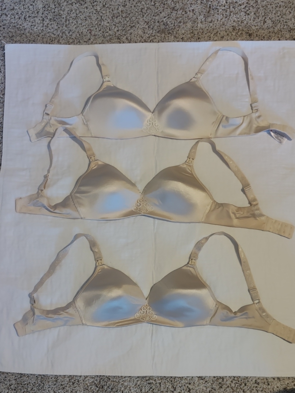 Bravado Bliss Beige Nursing T-Shirt Bra Trio